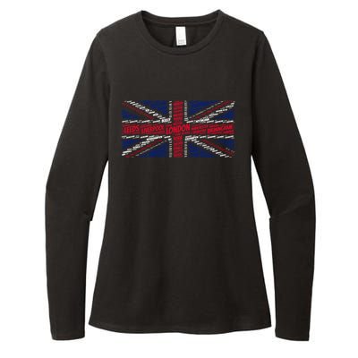 Union Jack With City Called Word Art Gift Womens CVC Long Sleeve Shirt