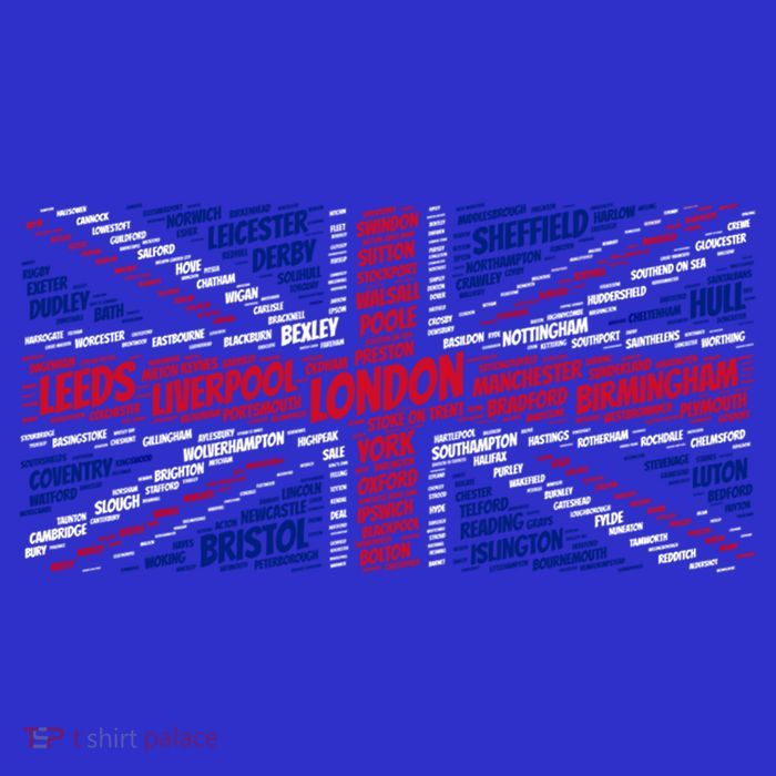 Union Jack With City Called Word Art Gift Hoodie