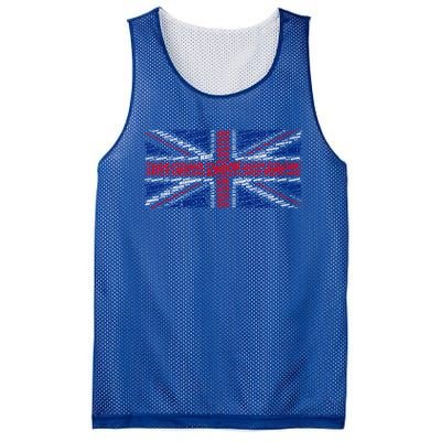 Union Jack With City Called Word Art Gift Mesh Reversible Basketball Jersey Tank