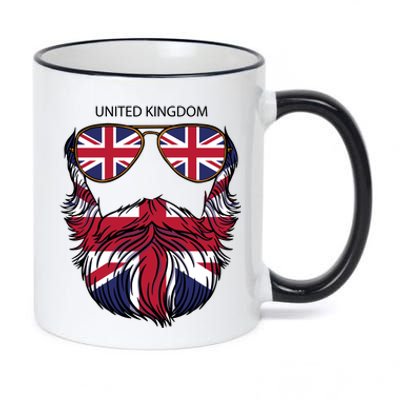 United Kingdom Beard Flag 11oz Black Color Changing Mug