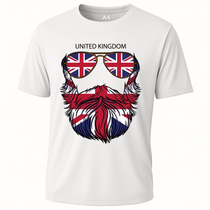 United Kingdom Beard Flag Cooling Performance Crew T-Shirt