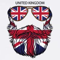 United Kingdom Beard Flag Cooling Performance Crew T-Shirt