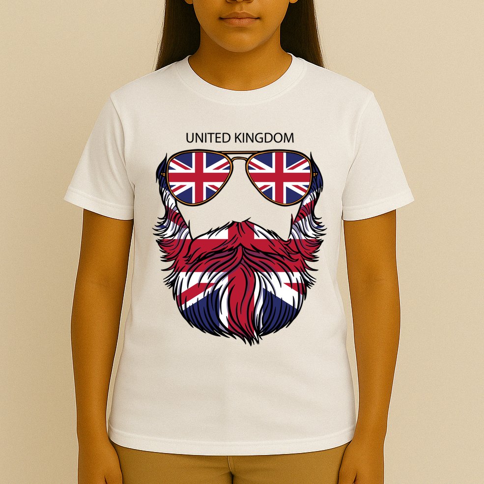 United Kingdom Beard Flag T-Shirt