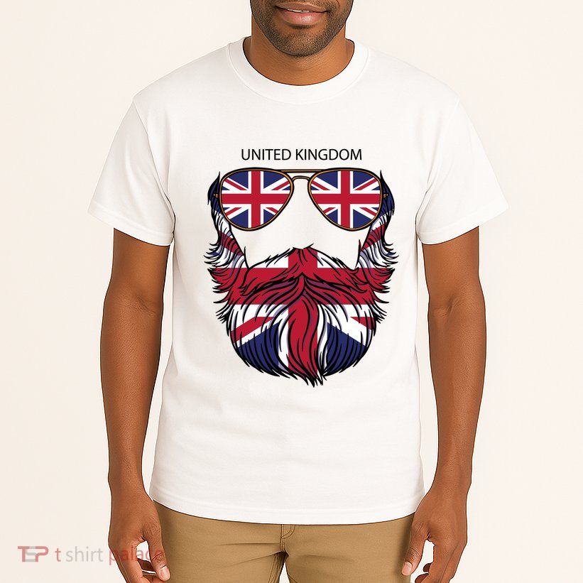 United Kingdom Beard Flag Tall T-Shirt