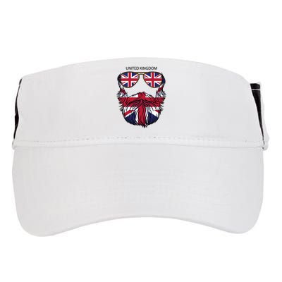 United Kingdom Beard Flag Adult Drive Performance Visor