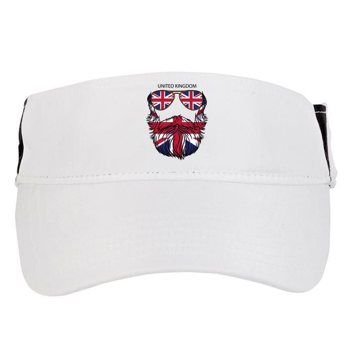 United Kingdom Beard Flag Adult Drive Performance Visor