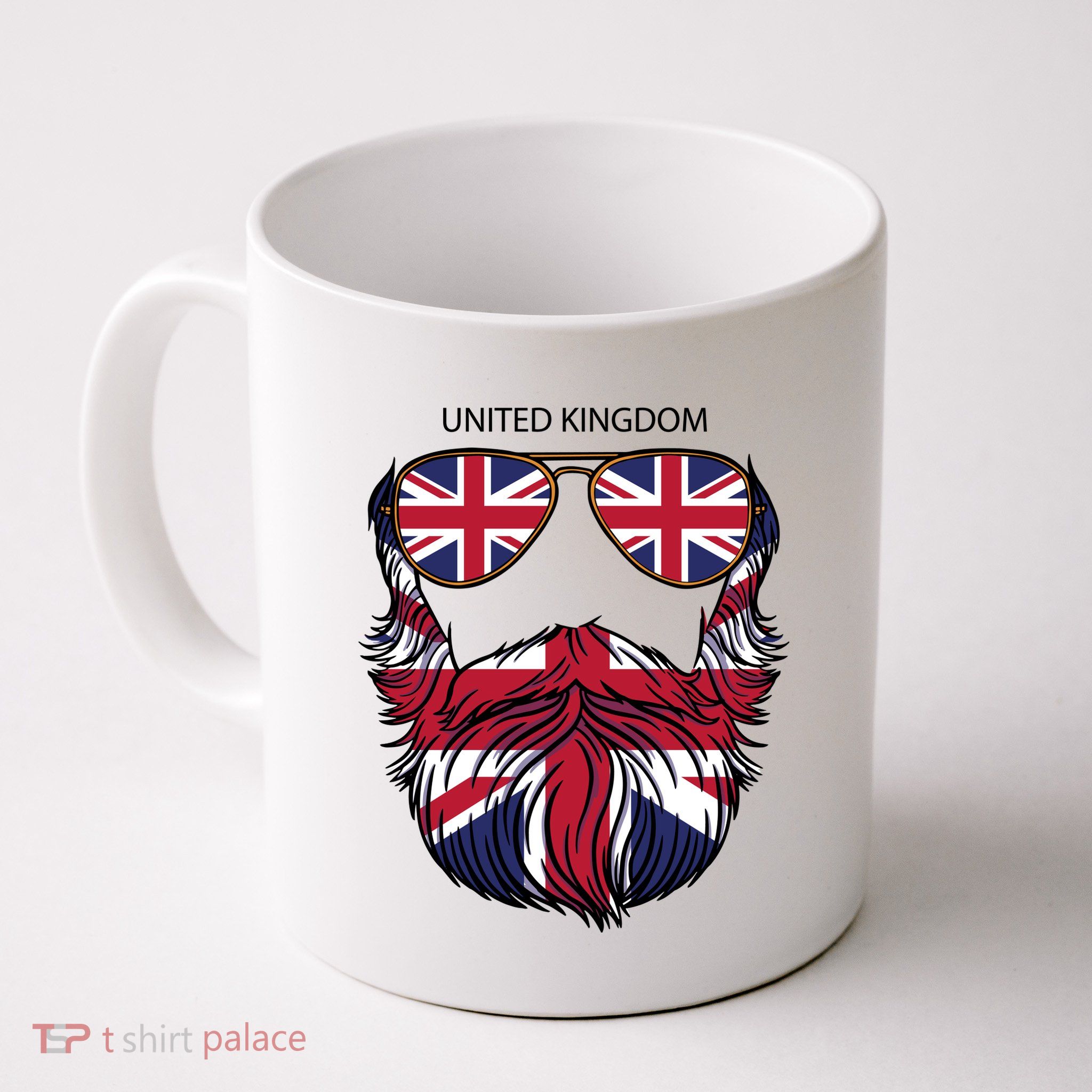 United Kingdom Beard Flag Coffee Mug