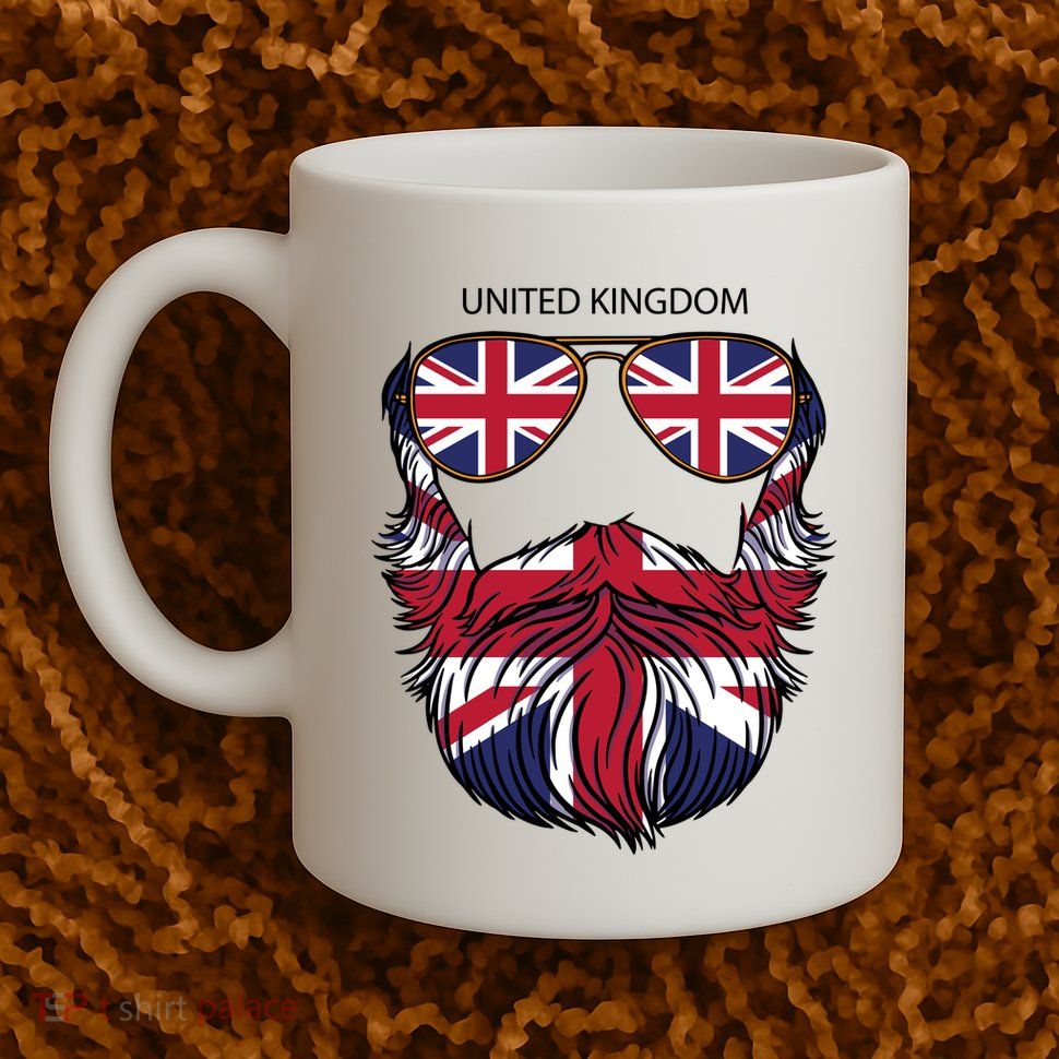 United Kingdom Beard Flag Mug