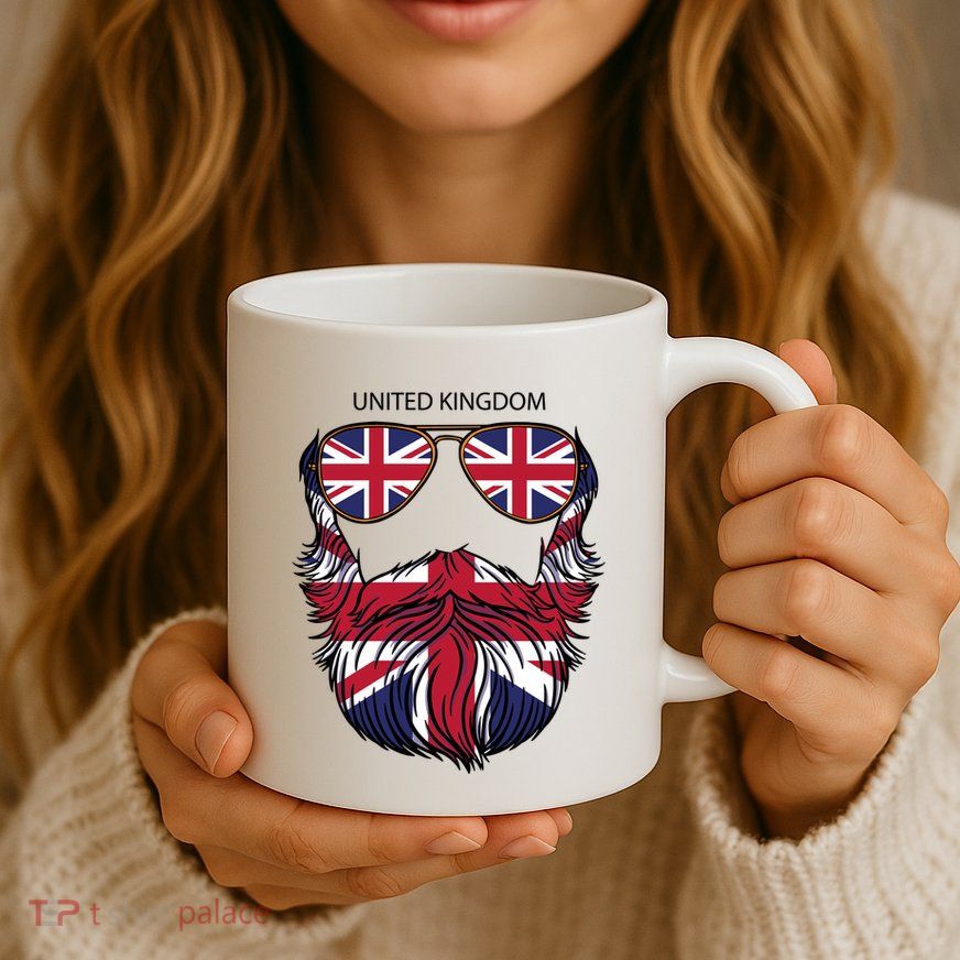 United Kingdom Beard Flag Mug