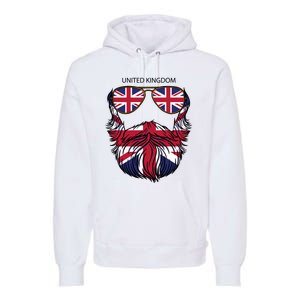 United Kingdom Beard Flag Premium Hoodie