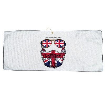 United Kingdom Beard Flag Large Microfiber Waffle Golf Towel