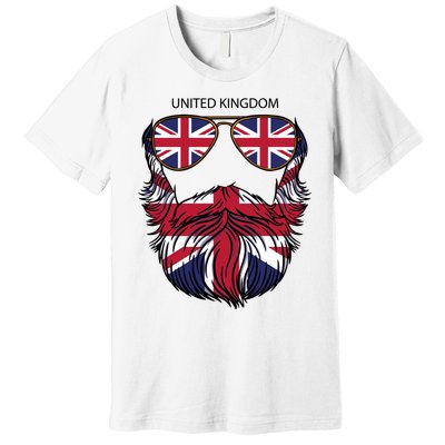 United Kingdom Beard Flag Premium T-Shirt