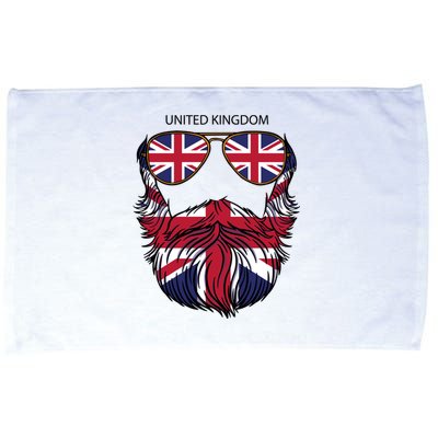 United Kingdom Beard Flag Microfiber Hand Towel