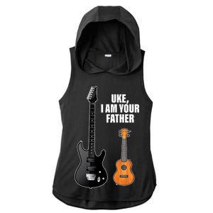 Uke I Am Your Father Ladies PosiCharge Tri-Blend Wicking Draft Hoodie Tank