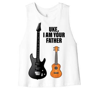 Uke I Am Your Father Women's Racerback Cropped Tank