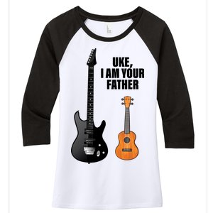 Uke I Am Your Father Women's Tri-Blend 3/4-Sleeve Raglan Shirt