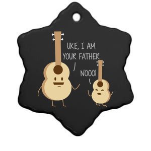 Uke I Am Your Father Ukulele Guitar Ceramic Star Ornament