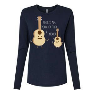 Uke I Am Your Father Ukulele Guitar Womens Cotton Relaxed Long Sleeve T-Shirt