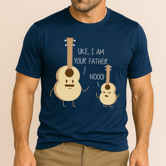 Uke I Am Your Father Ukulele Guitar Cooling Performance Crew T-Shirt