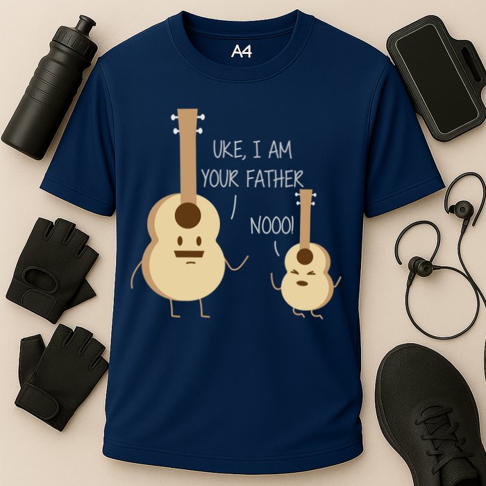Uke I Am Your Father Ukulele Guitar Cooling Performance Crew T-Shirt