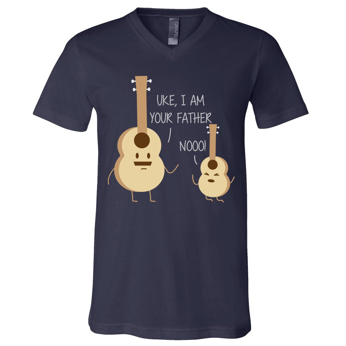 Uke I Am Your Father Ukulele Guitar V-Neck T-Shirt