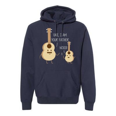 Uke I Am Your Father Ukulele Guitar Premium Hoodie