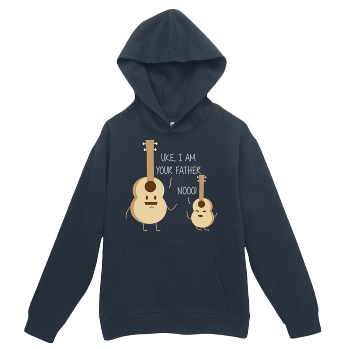 Uke I Am Your Father Ukulele Guitar Urban Pullover Hoodie