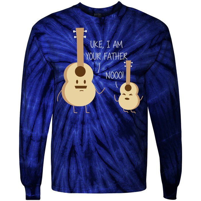 Uke I Am Your Father Ukulele Guitar Tie-Dye Long Sleeve Shirt