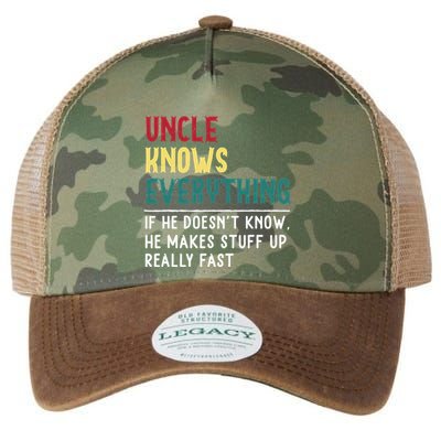 Uncle know Everything Father's day gift for Funny Uncle Dad Legacy Tie Dye Trucker Hat