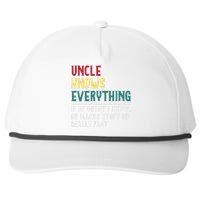 Uncle know Everything Father's day gift for Funny Uncle Dad Snapback Five-Panel Rope Hat