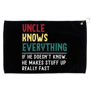 Uncle know Everything Father's day gift for Funny Uncle Dad Grommeted Golf Towel