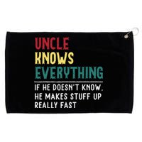 Uncle know Everything Father's day gift for Funny Uncle Dad Grommeted Golf Towel