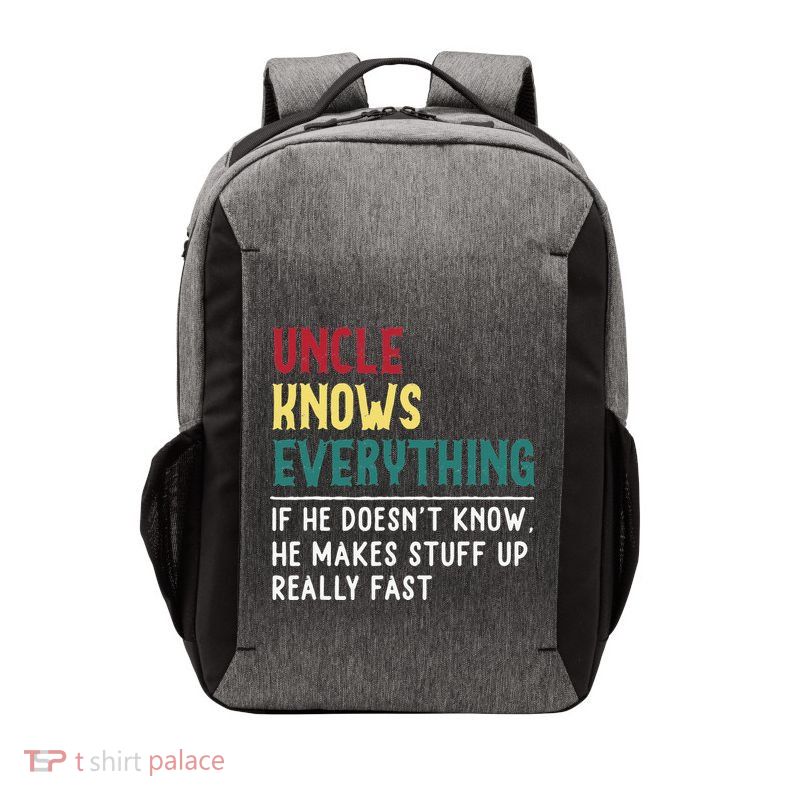 Uncle know Everything Father's day gift for Funny Uncle Dad Vector Backpack
