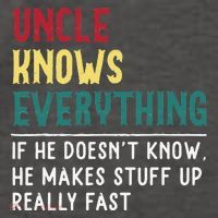Uncle know Everything Father's day gift for Funny Uncle Dad Vector Backpack
