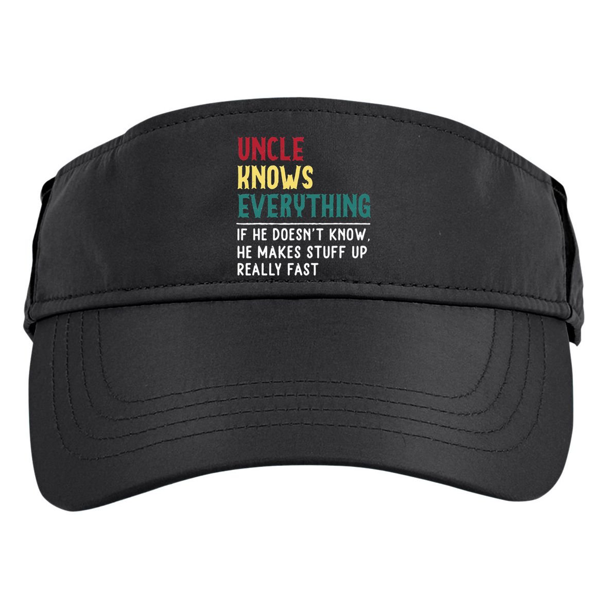 Uncle Know Everything Fathers Day Gift For Funny Uncle Dad Adult Drive Performance Visor