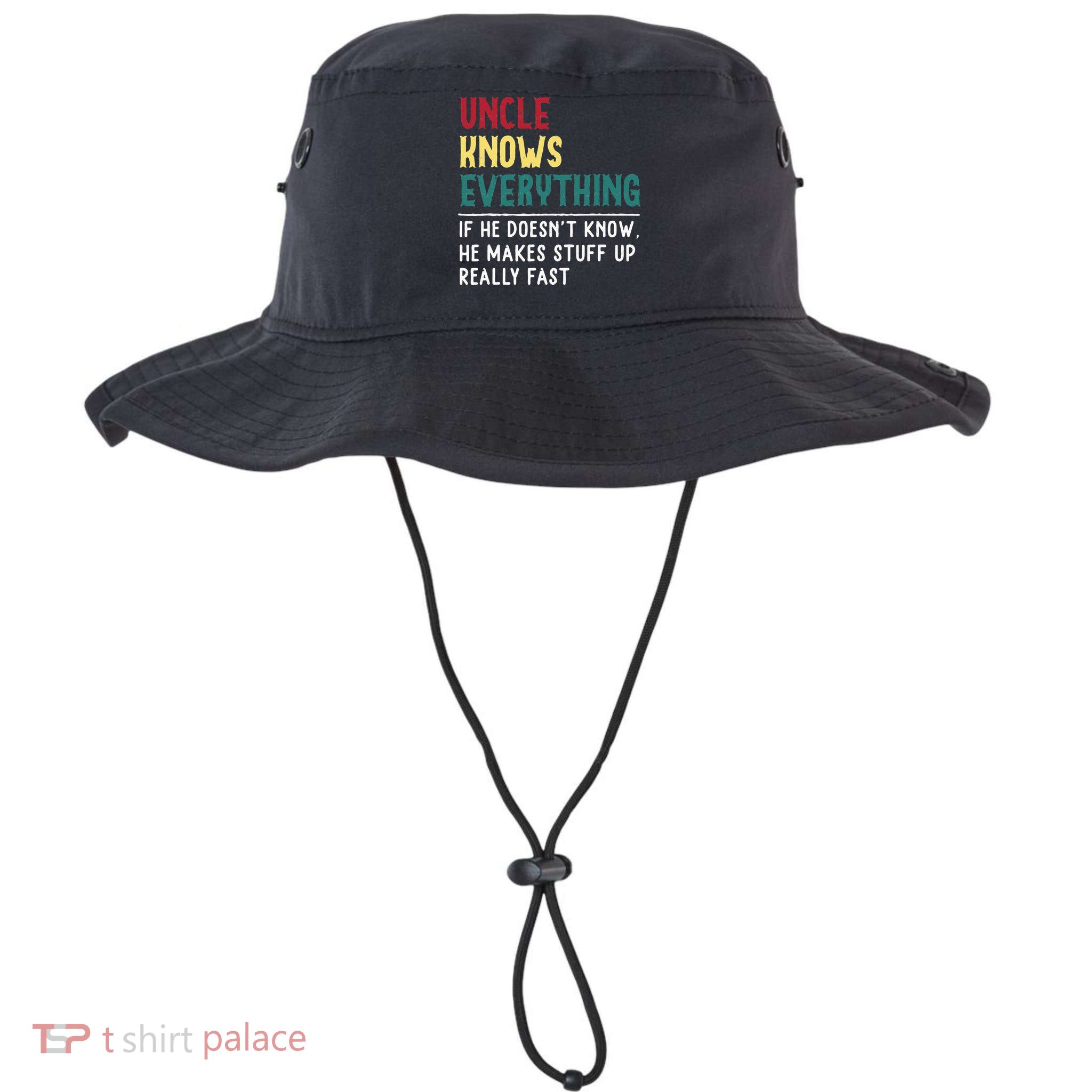 Uncle Know Everything Fathers Day Gift For Funny Uncle Dad Bucket Hat