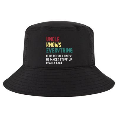 Uncle Know Everything Fathers Day Gift For Funny Uncle Dad Cool Comfort Performance Bucket Hat