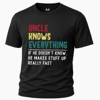 Uncle Know Everything Fathers Day Gift For Funny Uncle Dad Cooling Performance Crew T-Shirt