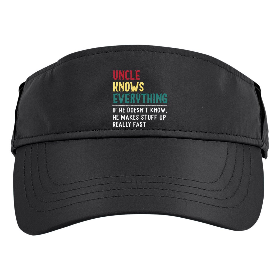 Uncle Know Everything Fathers Day Gift For Funny Uncle Dad Adult Drive Performance Visor