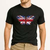 United Kingdom Flag Butterfly Cooling Performance Crew T-Shirt