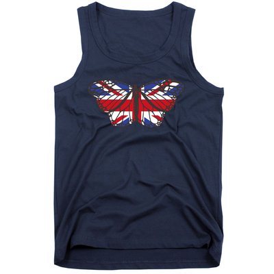 United Kingdom Flag Butterfly Tank Top