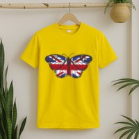 United Kingdom Flag Butterfly T-Shirt