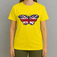 United Kingdom Flag Butterfly T-Shirt