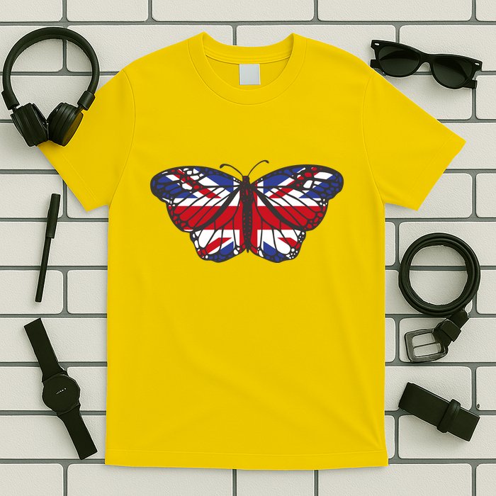 United Kingdom Flag Butterfly T-Shirt