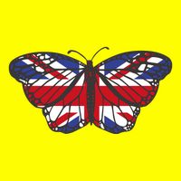 United Kingdom Flag Butterfly T-Shirt