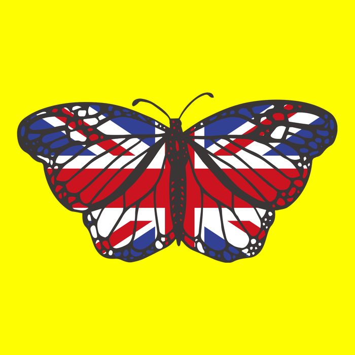 United Kingdom Flag Butterfly T-Shirt