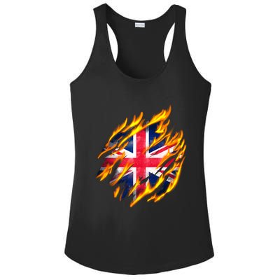 United Kingdom Flame Flag Ladies PosiCharge Competitor Racerback Tank