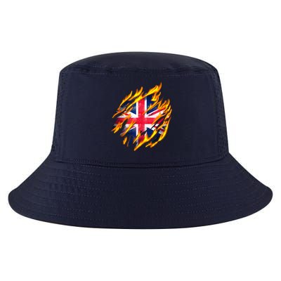 United Kingdom Flame Flag Cool Comfort Performance Bucket Hat