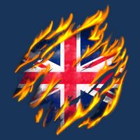 United Kingdom Flame Flag Cool Comfort Performance Bucket Hat