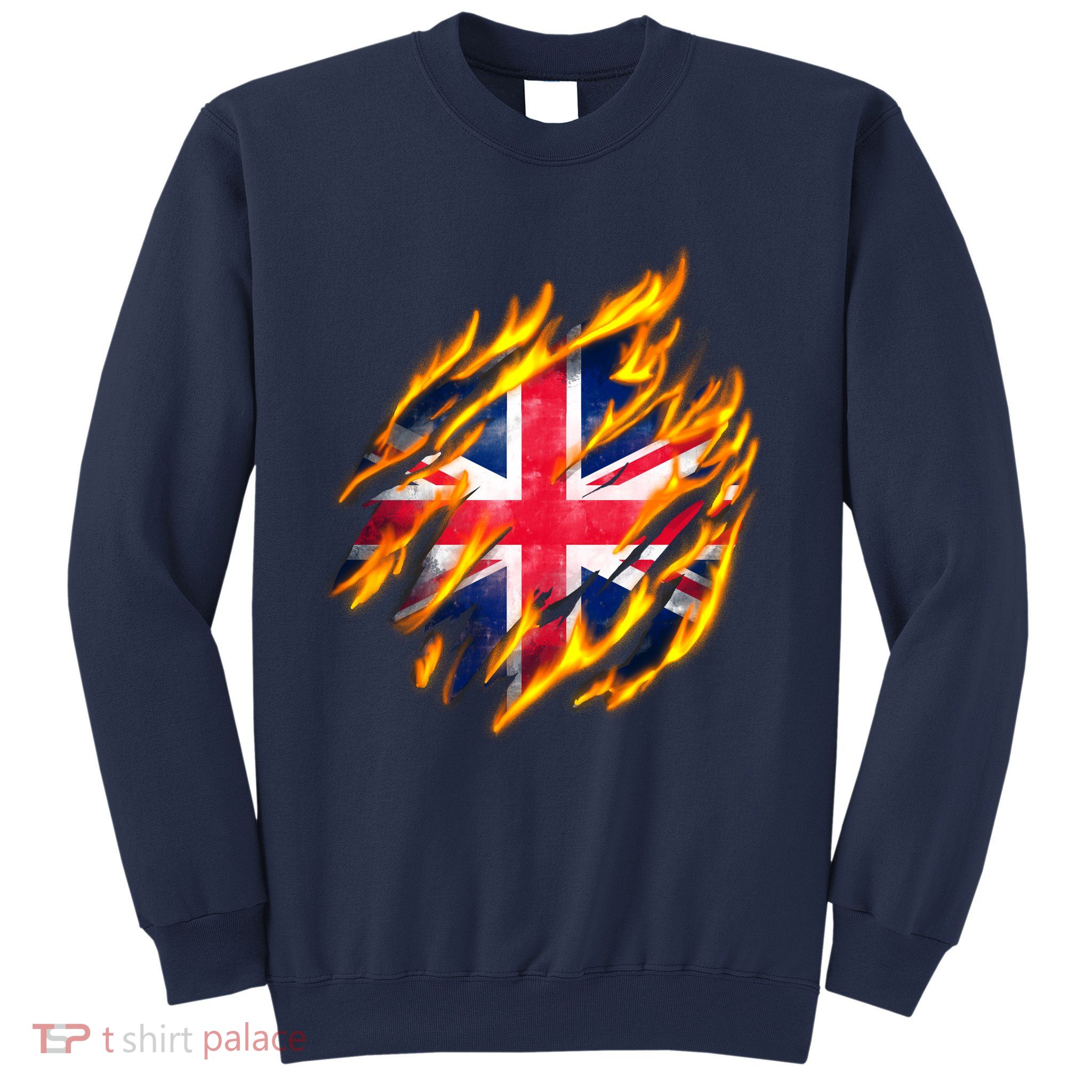 United Kingdom Flame Flag Sweatshirt